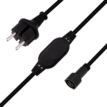 Блок питания для уличных гирлянд 230В, 3А, черный каучук, IP67 NEON-NIGHT