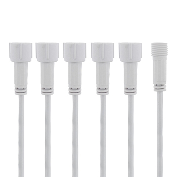 Разветвитель -Y для уличных гирлянд Professional (1 вход, 5 выходов) белый ПВХ