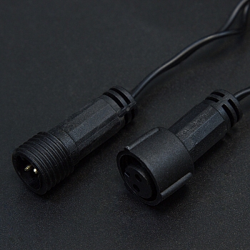 Гирлянда светодиодная Нить 10м 100 LED БЕЛЫЙ черный ПВХ IP65 эффект мерцания 230В соединяется нужен блок 303-500 NEON-NIGHT