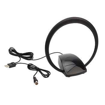 Антенна комнатная «Активная» с USB питанием, для цифрового телевидения DVB-T2, Ring-51 REXANT