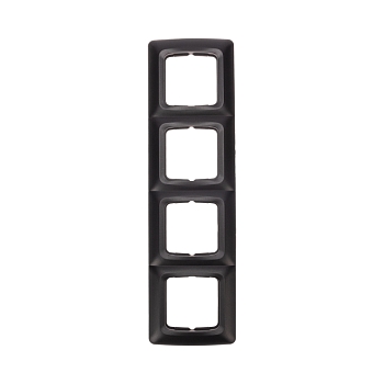 DEA Рамка 4-я горизонтальная Черный Металлик KRANZ