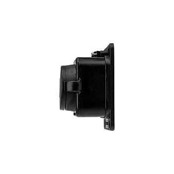 Розетка влагозащищенная с крышкой 1 гнездо, с/з, 16А, IP54, каучук, черная REXANT