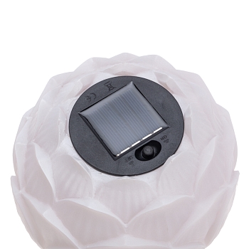 Светильник садовый Лотос, 3000К, 15см, встроенный аккумулятор, солнечная панель, коллекция Пекин REXANT