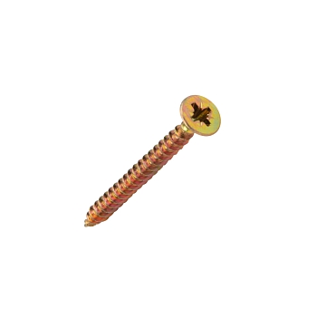 Саморез универсальный 4,5х50 мм, желтый цинк, пакет (10 шт/уп) KRANZ