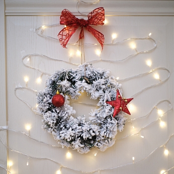 Заснеженный еловый венок NEON-NIGHT Ø 30 см, ПВХ