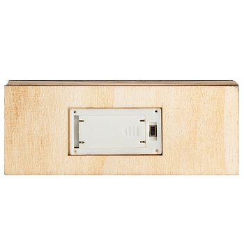 Деревянная фигурка с подсветкой Елочка с оленем 12x6x21,5 см