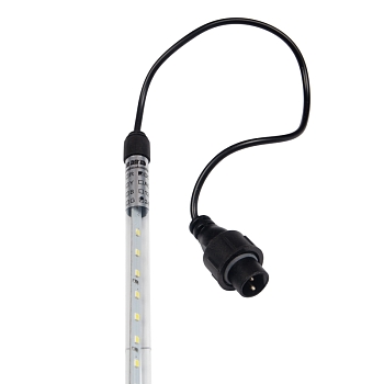 Гирлянда Тающие сосульки комплект 10 шт. х 30см, шаг 100см, 420 LED БЕЛЫЙ, черный каучук, IP65, 24В, соединяется NEON-NIGHT