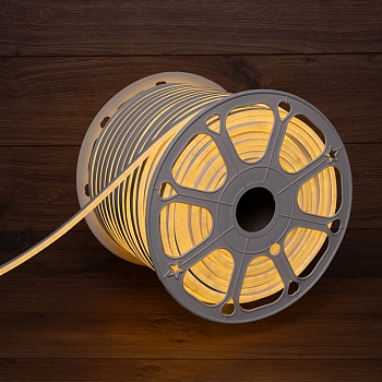 Гибкий неон 8х16мм двухсторонний 120 LED/м ТЕПЛЫЙ БЕЛЫЙ 24В бухта 50м NEON-NIGHT