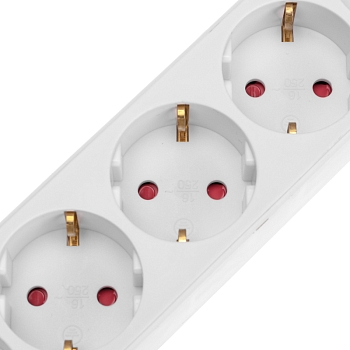 Удлинитель STANDARD 5 гнезд, 1,5м, 3х1,0мм², с/з, с выключателем, 2 USB, белый REXANT