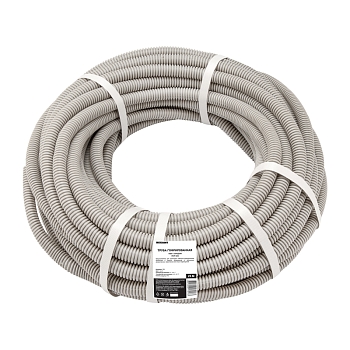 Труба гофрированная из ПВХ, с зондом, Ø25мм (бухта 25 м/уп) REXANT