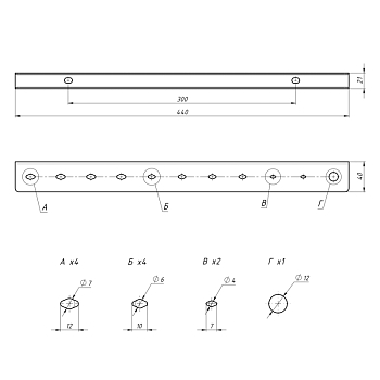 Держатель-органайзер для отверток, настенный, черный REXANT