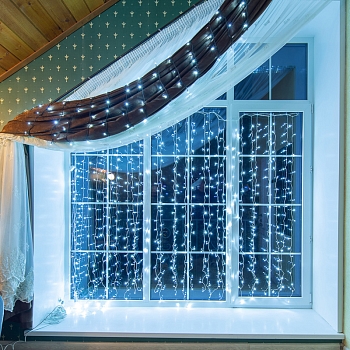 Гирлянда Твинкл-Лайт 20 м, темно-зеленый ПВХ, 160 LED, цвет белый