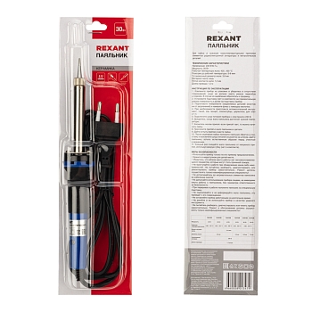 Паяльник долговечное жало, серия МАСТЕР, 30Вт, 230В, блистер REXANT