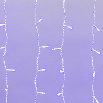 Гирлянда светодиодная Занавес 2х1,5м 360 LED СИНИЙ белый ПВХ IP65 постоянное свечение 230В блок в комплекте NEON-NIGHT