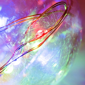 Гирлянда светодиодная Ретро-лампы, 3 м, Мультиколор