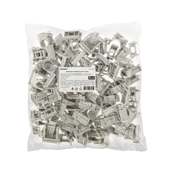 Крепеж-клипса для труб ø20мм, серая (100 шт/уп) REXANT