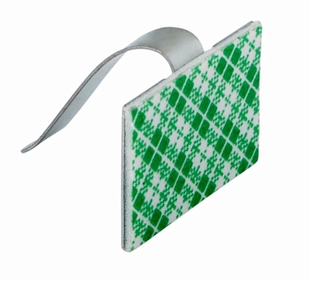 Площадка самоклеящаяся металлическая с клипсой под шлейф 30x20 мм (100 шт/уп) REXANT