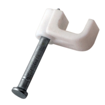 Крепеж кабеля плоский 4х2 мм, белый (50 шт/уп) REXANT