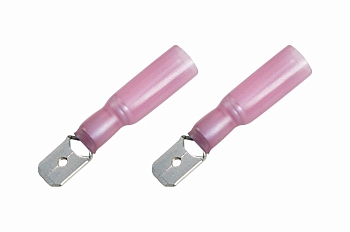 Клемма плоская изолированная термоусаживаемая РПи-п-т 1.5-(6.3)/РпИп-т 1,25-7-0,8 штекер 6.35 мм 0.5-1.5 мм² красный   REXANT