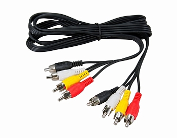 Шнур 4 RCA - 4 RCA, 1,5м, черный REXANT