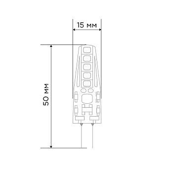 Лампа светодиодная капсульного типа JC-SILICON G4 12В 2Вт 2700K теплый свет (силикон) REXANT