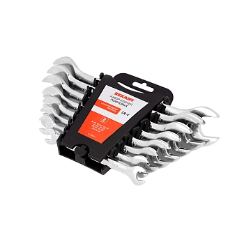 Набор ключей рожковых (8-24мм), 8 шт, CrV, зеркальное хромирование REXANT