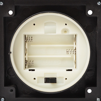 Декоративный фонарь со свечкой, черный корпус, размер 10,5х10,5х24 см, цвет ТЕПЛЫЙ БЕЛЫЙ
