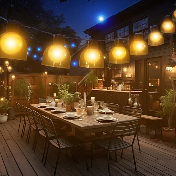 Гирлянда садовая Эбби, 335 см, 3000К, встроенный аккумулятор, солнечная панель, коллекция Лондон REXANT