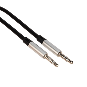 Аудиокабель AUX 3,5мм, 1м, черный REXANT