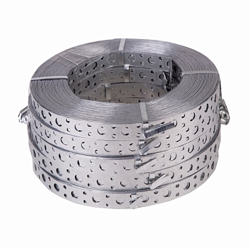 Лента-полоса монтажная оцинкованная, перфорированная прямая 20х0,70 мм (рулон 25м) REXANT