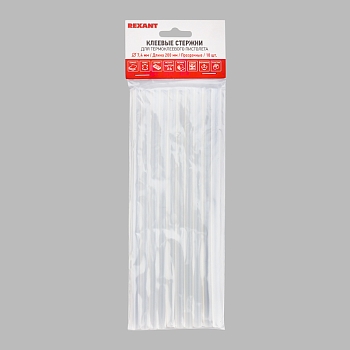 Стержни клеевые Ø7мм, 200мм, прозрачные (10 шт/уп), хедер REXANT