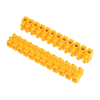 Клеммная винтовая колодка KВ-25 10-25, ток 60 A, полипропилен желтый REXANT (10 шт./уп.)