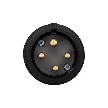 Вилка влагозащищенная переносная 3Р+РЕ, 32А, IP44 каучук, черная REXANT