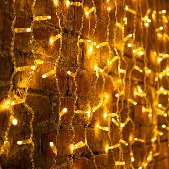 Гирлянда светодиодная Занавес 2х0,8м 160 LED ТЕПЛЫЙ БЕЛЫЙ прозрачный ПВХ IP65 эффект мерцания 230В нужен блок 303-500-1 NEON-NIGHT