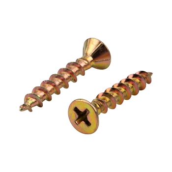 Саморез оконный острый 4,1х25мм, желтый цинк, короб (500 шт/уп) KRANZ