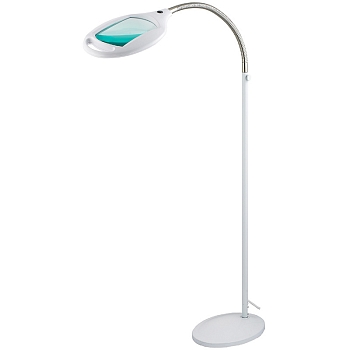 Лупа напольная 3D с подсветкой 42 SMD LED, 174х108мм, белая REXANT