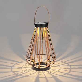 Светильник садовый Тростник, 35,5см, 3000К, встроенный аккумулятор, солнечная панель, коллекция Бали REXANT