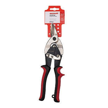 Ножницы по металлу левые 260мм никелированные, двухкомпонентные рукоятки REXANT