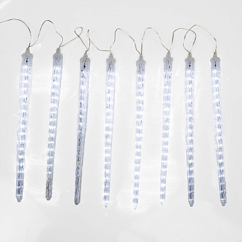 Гирлянда светодиодная Сосульки 230В, комплект 8 шт х 42 см, 36x8 LED, не соединяются