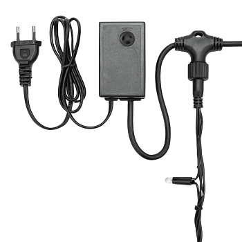 Гирлянда светодиодная Занавес 2х6м 1520 LED СИНИЙ черный ПВХ IP65 эффект водопада 230В не соединяется блок в комплекте NEON-NIGHT