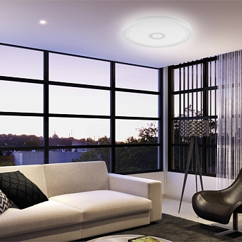 Светильник настенно-потолочный Aqua LED 36 Вт 2700-6500 К, управление с пульта и с выключателя, диммирование, встроенный ночник L REXANT