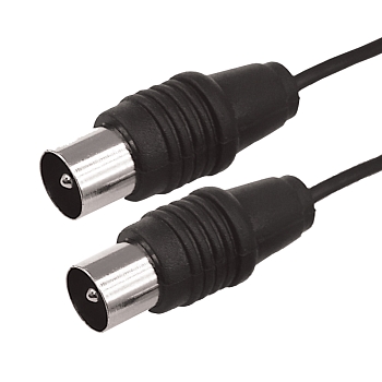 ВЧ кабель ТВ штекер - ТВ штекер, 7м, черный REXANT