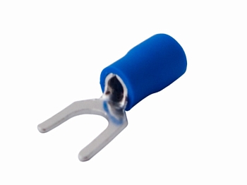 Наконечник вилочный изолированный 6.5 мм 1.5-2.5 мм² (НВи 2.5-6/НВи 2-6) синий REXANT