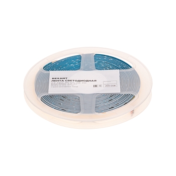 Лента светодиодная 24В, COB 8Вт/м, 320 LED/м, 4000K, 8мм, 5м, IP20 REXANT