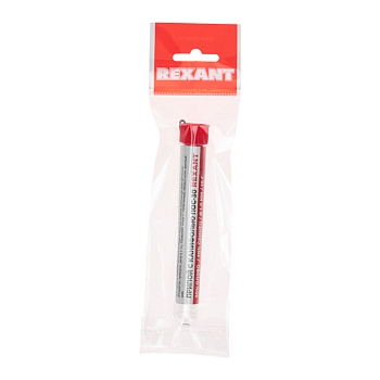 Припой с канифолью ПОС-30, 10г, Ø1мм, (олово 30%, свинец 70%), колба REXANT