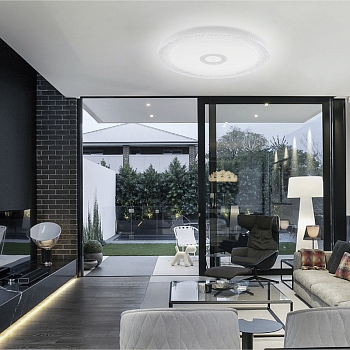 Светильник настенно-потолочный Aqua LED 48 Вт 2700-6500 К управления с пульта и выключателя, диммирование, встроенный ночник L REXANT