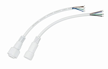 Соединительный кабель (5pin) герметичный (IP67) 5х0.5мм²  белый  REXANT