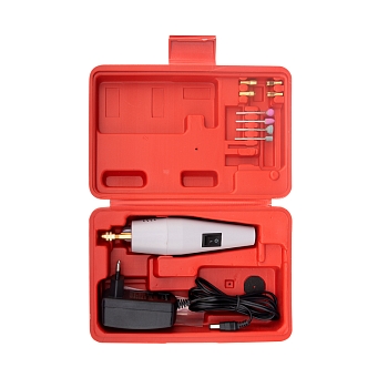 Дрель (гравер) 12000 об/мин, 12Вт, 10 насадок, в кейсе REXANT