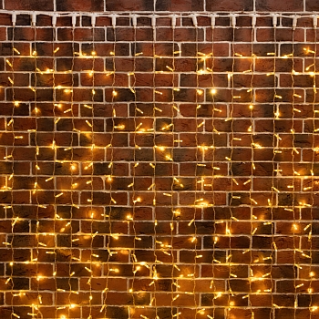 Гирлянда светодиодная Занавес 2х6м 768 LED ТЕПЛЫЙ БЕЛЫЙ прозрачный ПВХ IP65 постоянное свечение 230В нужен блок 303-500-1 NEON-NIGHT