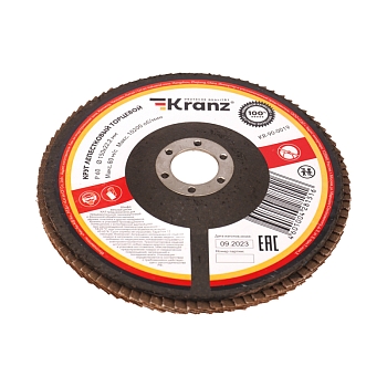 Круг лепестковый торцевой, P60, 150х22,2мм KRANZ